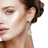 108789, TEARDROP ACCENT CRYSTAL RHINESTONE DANGLE EARRING