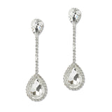 108789, TEARDROP ACCENT CRYSTAL RHINESTONE DANGLE EARRING