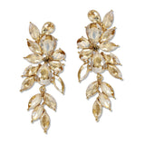 108809, TEARDROP MARQUISE RHINESTONE ACCENT DANGLE EARRING