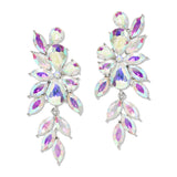 108809, TEARDROP MARQUISE RHINESTONE ACCENT DANGLE EARRING