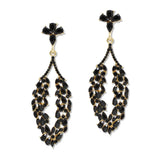 108832, MULTI SHAPE RHINESTONE ACCENT EVENING DANGLE EARRING