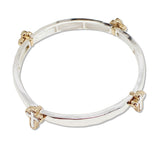 108840, CROSS ACCENT METAL STRETCH BRACELET