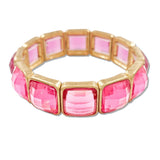 108849, SQUARE ACRYLIC ACCENT STRETCH BRACELET