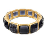 108849, SQUARE ACRYLIC ACCENT STRETCH BRACELET