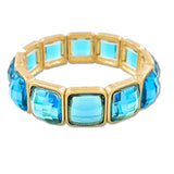 108849, SQUARE ACRYLIC ACCENT STRETCH BRACELET