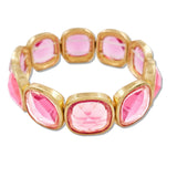 108850, GEOMETRIC ACRYLIC ACCENT STRETCH BRACELET