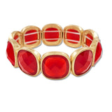 108850, GEOMETRIC ACRYLIC ACCENT STRETCH BRACELET