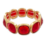 108850, GEOMETRIC ACRYLIC ACCENT STRETCH BRACELET