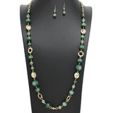 108871, SEMI PRECIOUS STONE BEADED LONG NECKLACE
