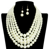 108885, MULTI LAYERED PEARL NECKLACE