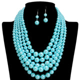 108885, MULTI LAYERED PEARL NECKLACE