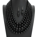 108885, MULTI LAYERED PEARL NECKLACE