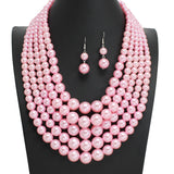 108885, MULTI LAYERED PEARL NECKLACE