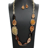 108886, GEOMETRIC CELLULOID ACETATE LONG NECKLACE