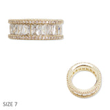 108893, BAGUETTE CUBIC ZIRCONIA ACCENT ROUND RING