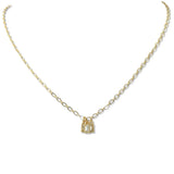 108926, DAINTY TRIPLE RECTANGLE CHARM NECKLACE