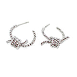108951, ROPE TIE ROUND HOOP EARRING