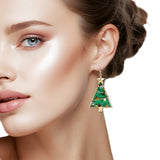 108961, CHRISTMAS TREE BLING DANGLE EARRING