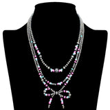 108972, 3 PIECE WESTERN LUCKY 8 BALL NAVAJO BEADED BOW NECKLACE