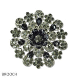109012, BLING RHINESTONE FLOWER BROOCH PIN