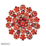 109012, BLING RHINESTONE FLOWER BROOCH PIN