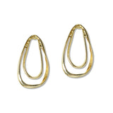 109081, TEARDROP GEOMETRIC METAL POST EARRING