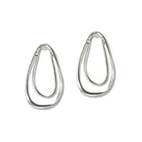 109081, TEARDROP GEOMETRIC METAL POST EARRING