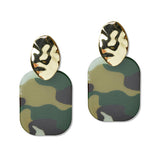 109091, ROUNDED RECTANGLE GLITTER POST EARRING