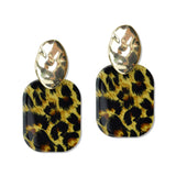 109091, ROUNDED RECTANGLE GLITTER POST EARRING