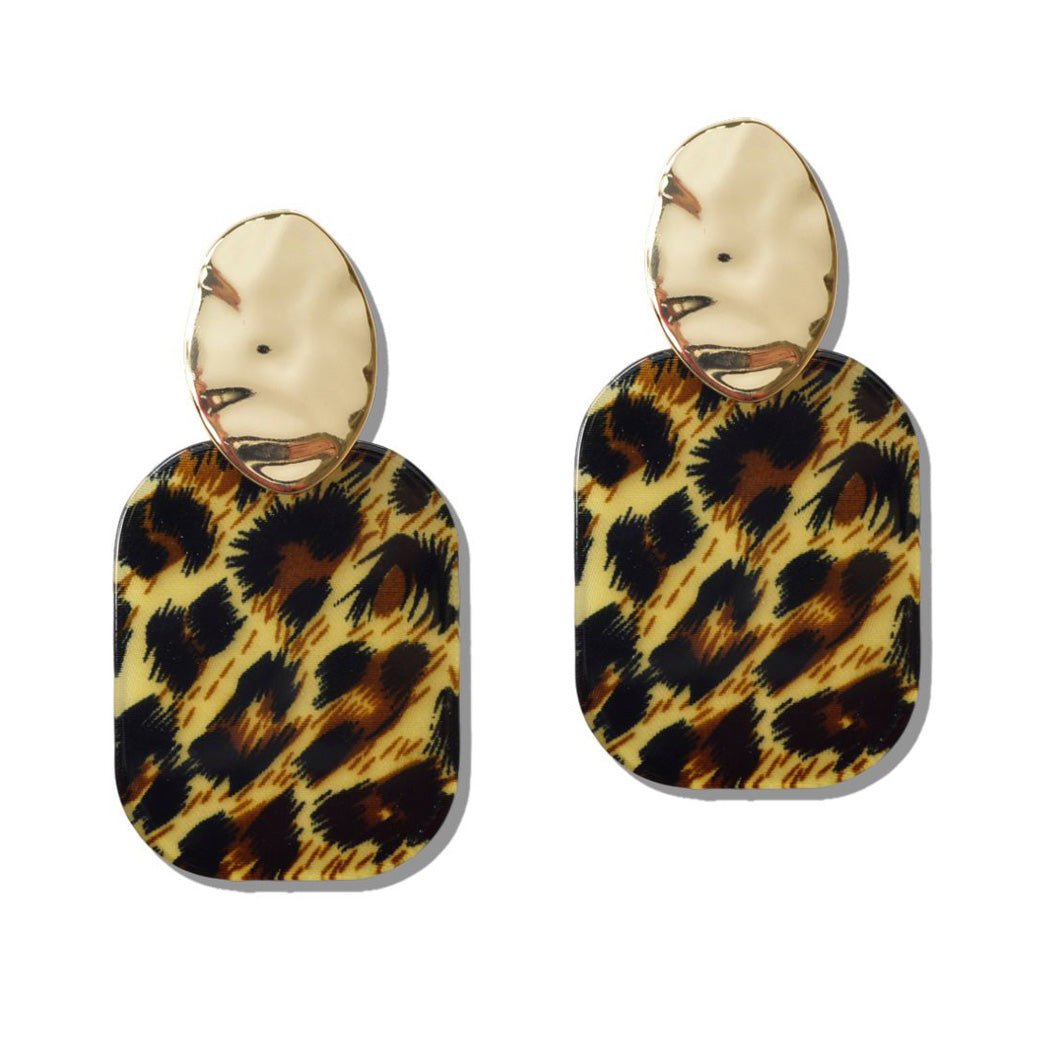 Rounded Rectangle Glitter Post Earring | Boutiques – GOOD FEELINGS, INC