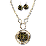 109096, GEOMETRIC GLITTER CELLULOID ACETATE STATEMENT NECKLACE