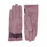109124, SOFT STRETCH SUEDE KNOT WRIST TOUCH SCREEN GLOVES