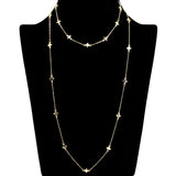 109197, LONG DAINTY CROSS ACCENT 2 PIECE NECKLACE SET