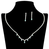 109219, DAINTY CUBIC ZIRCONIA ACCENT CRYSTAL RHINESTONE NECKLACE