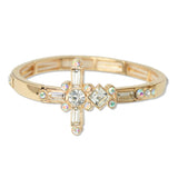 109239, CROSS MULTI SHAPE RHINESTONE ACCENT STRETCH BRACELET