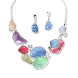109254, ELEGANT ASYMMETRICAL STATEMENT NECKLACE
