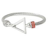 109264, SORORITY TRIANGLE BANGLE BRACELET WITH CRYSTAL ACCENTS