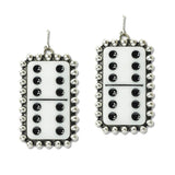 109313, WESTERN DOMINO DOUBLE SIX DICE STATEMENT EARRING