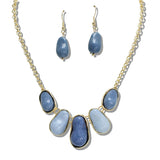 109333, BEAN RESIN NATURAL STONE NECKLACE