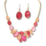 109337, GEOMETRIC ENAMEL ACCENT STATEMENT NECKLACE