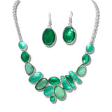 109337, GEOMETRIC ENAMEL ACCENT STATEMENT NECKLACE