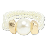 109340, BOLD BALL PEARL STRETCH BRACELET