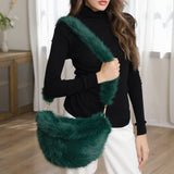 109347, SOFT FAUX FUR SHOULDER CROSSBODY BAG