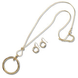 109362, ROUND HOOP LONG PENDANT NECKLACE