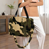 109363, CAMOUFLAGE FAUX FUR TOTE BAG