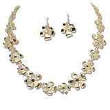 109365, POLISHED FLOWER LINK NECKLACE