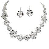 109365, POLISHED FLOWER LINK NECKLACE