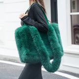 109366, PLUSH SOFT FAUX FUR TOTE BAG