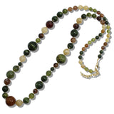 109367, MARBLE RESIN BALL LONG BEADED NECKLACE