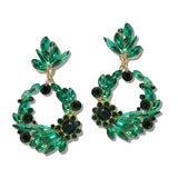 109370, GEOMETRlC RHINESTONE ACCENT EVENING DANGLE EARRING